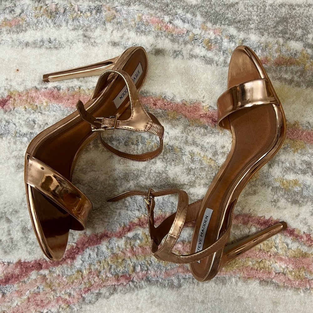 Steve Madden Women's Rose Gold Sandals - Picture 3 of 3